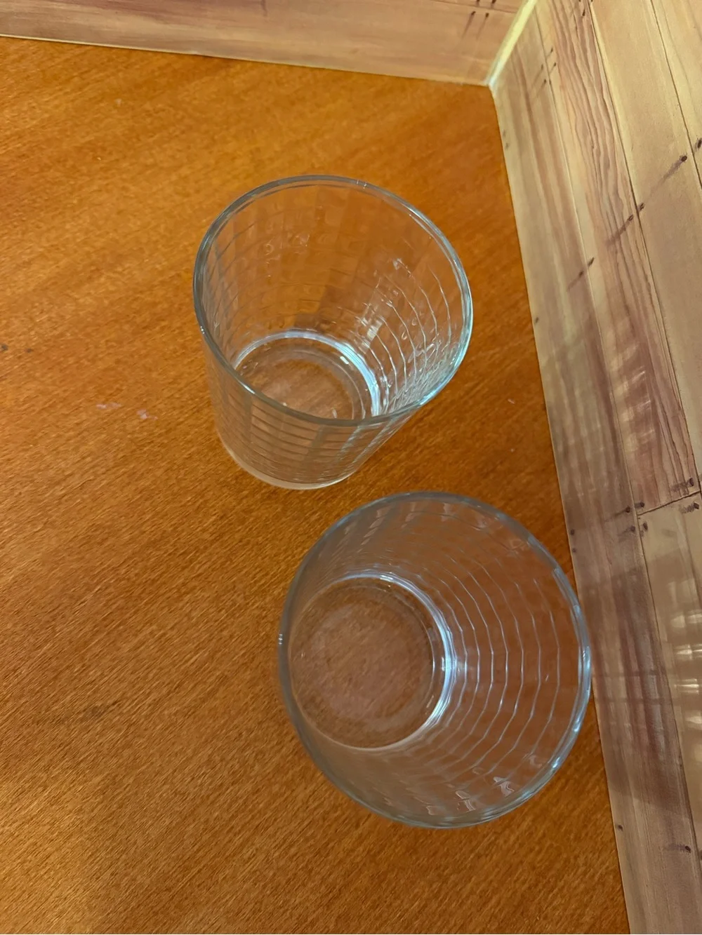 (2) Pasabahce Turkey Optic Block Clear Tumblers Old Fashioned Drinking Glasses